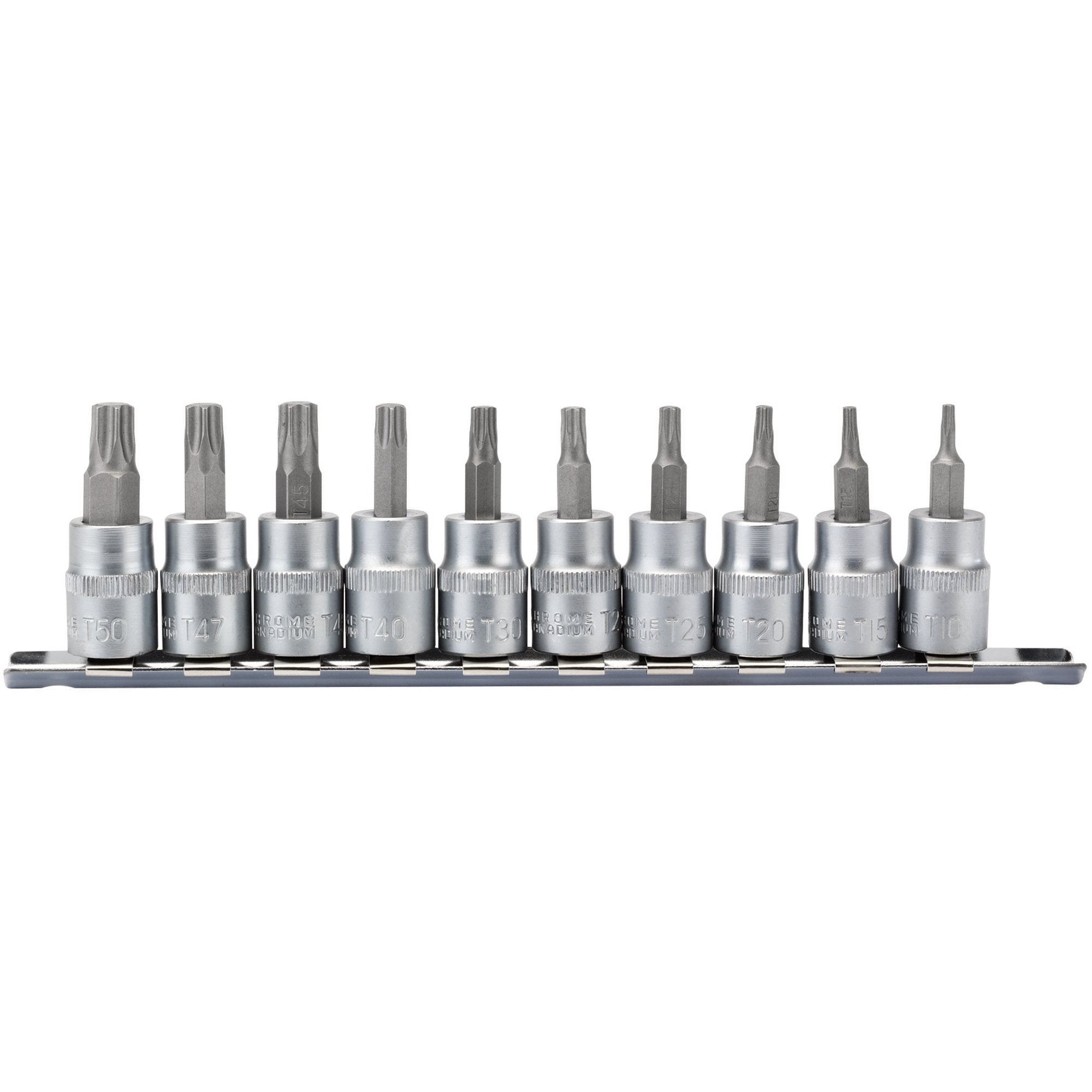 Draper-TX-STAR®-Plus-Socket-Bit-Set,-3/8"-Sq.-Dr.,-48mm-(10-Piece)